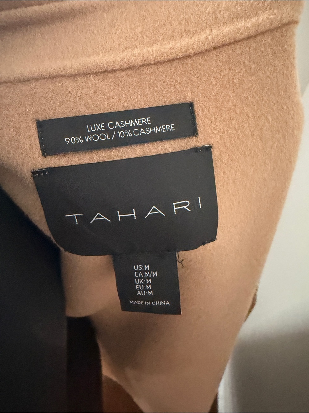 Tahari Women's Camel Wool-Cashmere Trench Coat